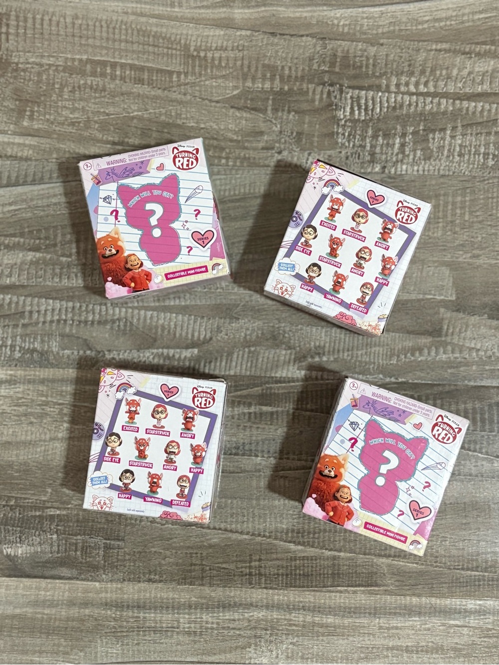 ! NEW ! 4 Pack Bundle Turning Red Disney Mystery Figures mystery blind box